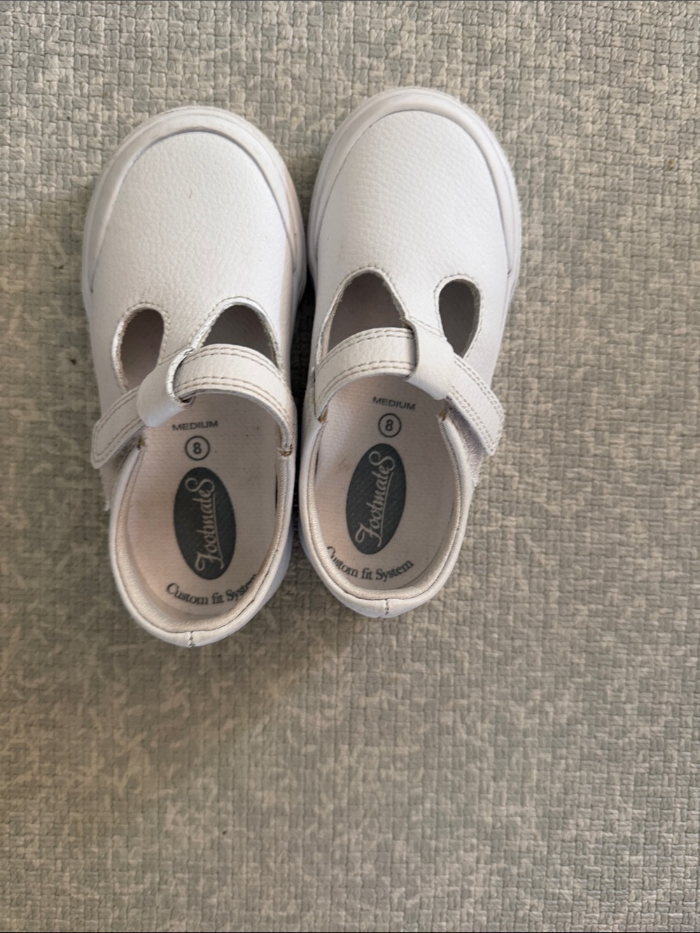 FootMates White Girls Mary Jane School Shoes